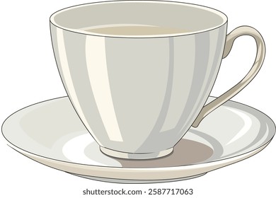 Vector Beautiful image of tea cup