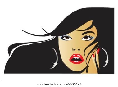 Vector of beautiful lady.