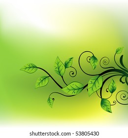 vector beautiful leaf illustration art