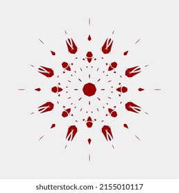 vector mandala hermoso flor flor floreciente motivo para la decoración