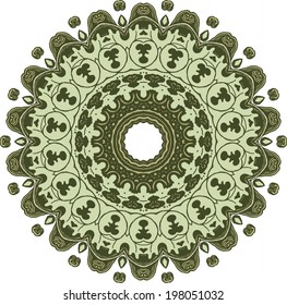 Vector beautiful mandala. Circle in gothic style. Circle ornament