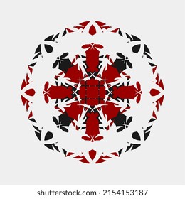 vector beautiful mandala beautiful color combination traditional hand art details for decoration