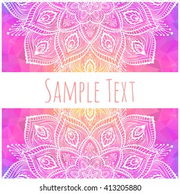 Vector Beautiful Mandala. Mandala on the bright background.
