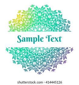 Vector Beautiful Mandala. Ornamental round lace