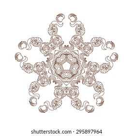 Vector beautiful mandala.  Patterned design element.  Ethnic circle.