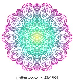 Vector Beautiful Mandala. Vintage decorative element. Ethnic round ornament
