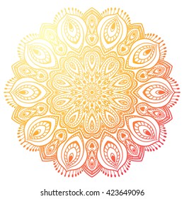 Vector Beautiful Mandala. Vintage decorative element. Ethnic round ornament