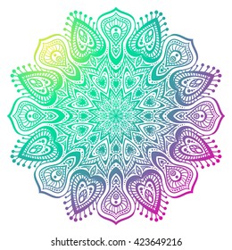 Vector Beautiful Mandala. Vintage decorative element. Ethnic round ornament