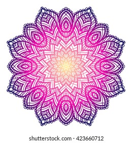 Vector Beautiful Mandala. Vintage decorative element. Ethnic round ornament