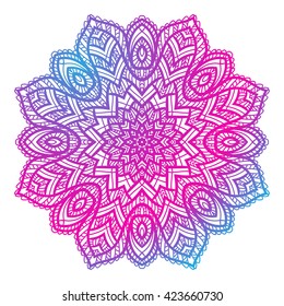 Vector Beautiful Mandala. Vintage decorative element. Ethnic round ornament