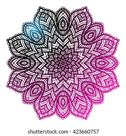 Vector Beautiful Mandala. Vintage decorative element. Ethnic round ornament