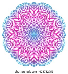 Vector Beautiful Mandala. Vintage decorative element. Ethnic round ornament