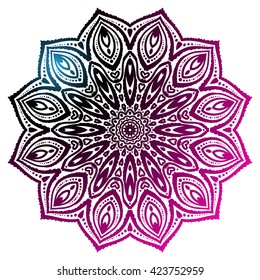 Vector Beautiful Mandala. Vintage decorative element. Ethnic round ornament