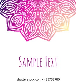 Vector Beautiful Mandala. Vintage decorative element. Ethnic round ornament