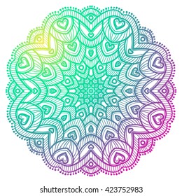 Vector Beautiful Mandala. Vintage decorative element. Ethnic round ornament
