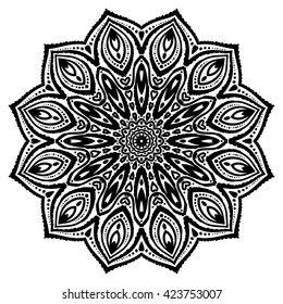 Vector Beautiful Mandala. Vintage decorative element. Ethnic round ornament