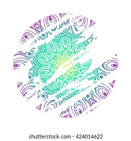 Vector Beautiful Mandala. Vintage decorative element. Ethnic round ornament