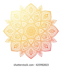 Vector Beautiful Mandala. Vintage decorative element. Ethnic round ornament 