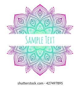 Vector Beautiful Mandala. Vintage decorative element. Ethnic round ornament