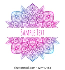 Vector Beautiful Mandala. Vintage decorative element. Ethnic round ornament