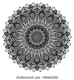 Vector Beautiful Mandala. Vintage decorative element. Ethnic round ornament