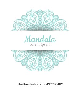 Vector Beautiful Mandala. Vintage decorative element. Ethnic round ornament