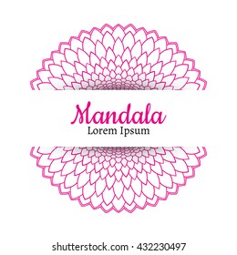 Vector Beautiful Mandala. Vintage decorative element. Ethnic round ornament