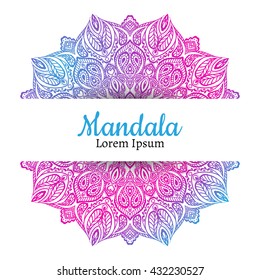 Vector Beautiful Mandala. Vintage decorative element. Ethnic round ornament