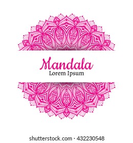 Vector Beautiful Mandala. Vintage decorative element. Ethnic round ornament