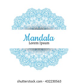 Vector Beautiful Mandala. Vintage decorative element. Ethnic round ornament