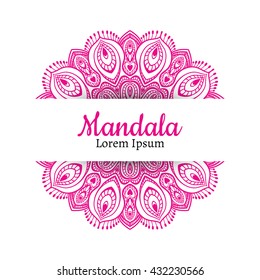 Vector Beautiful Mandala. Vintage decorative element. Ethnic round ornament