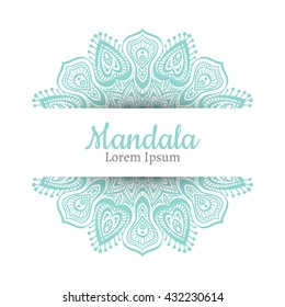 Vector Beautiful Mandala. Vintage decorative element. Ethnic round ornament