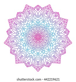 Vector Beautiful Mandala. Vintage decorative element. Ethnic round ornament
