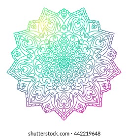 Vector Beautiful Mandala. Vintage decorative element. Ethnic round ornament