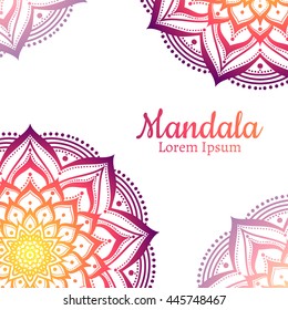 Vector Beautiful Mandala. Vintage decorative element. Ethnic round ornament