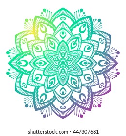 Vector Beautiful Mandala. Vintage decorative element. Ethnic round ornament