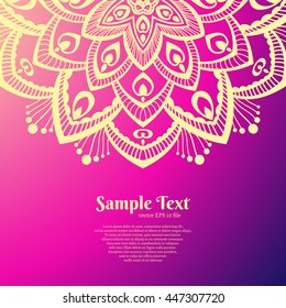 Vector Beautiful Mandala. Vintage decorative element. Ethnic round ornament