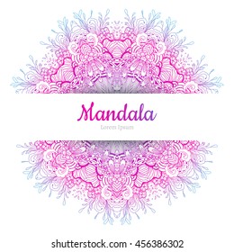 Vector Beautiful Mandala. Vintage decorative element. Ethnic round ornament