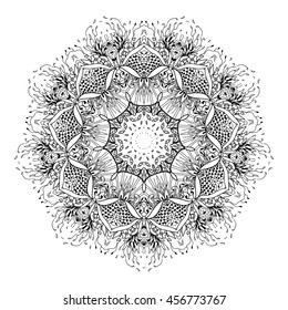 Vector Beautiful Mandala. Vintage decorative element. Ethnic round ornament