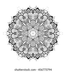 Vector Beautiful Mandala. Vintage decorative element. Ethnic round ornament