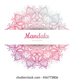 Vector Beautiful Mandala. Vintage decorative element. Ethnic round ornament