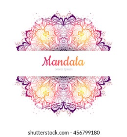 Vector Beautiful Mandala. Vintage decorative element. Ethnic round ornament