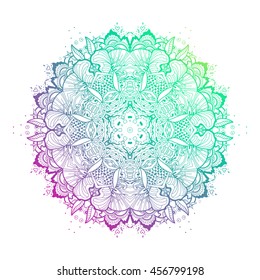 Vector Beautiful Mandala. Vintage decorative element. Ethnic round ornament