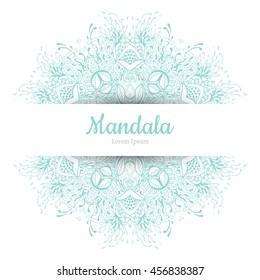 Vector Beautiful Mandala. Vintage decorative element. Ethnic round ornament