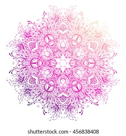 Vector Beautiful Mandala. Vintage decorative element. Ethnic round ornament