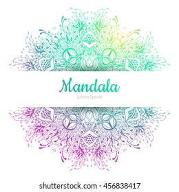 Vector Beautiful Mandala. Vintage decorative element. Ethnic round ornament