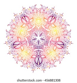 Vector Beautiful Mandala. Vintage decorative element. Ethnic round ornament