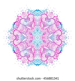 Vector Beautiful Mandala. Vintage decorative element. Ethnic round ornament