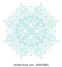Vector Beautiful Mandala. Vintage decorative element. Ethnic round ornament