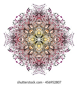 Vector Beautiful Mandala. Vintage decorative element. Ethnic round ornament